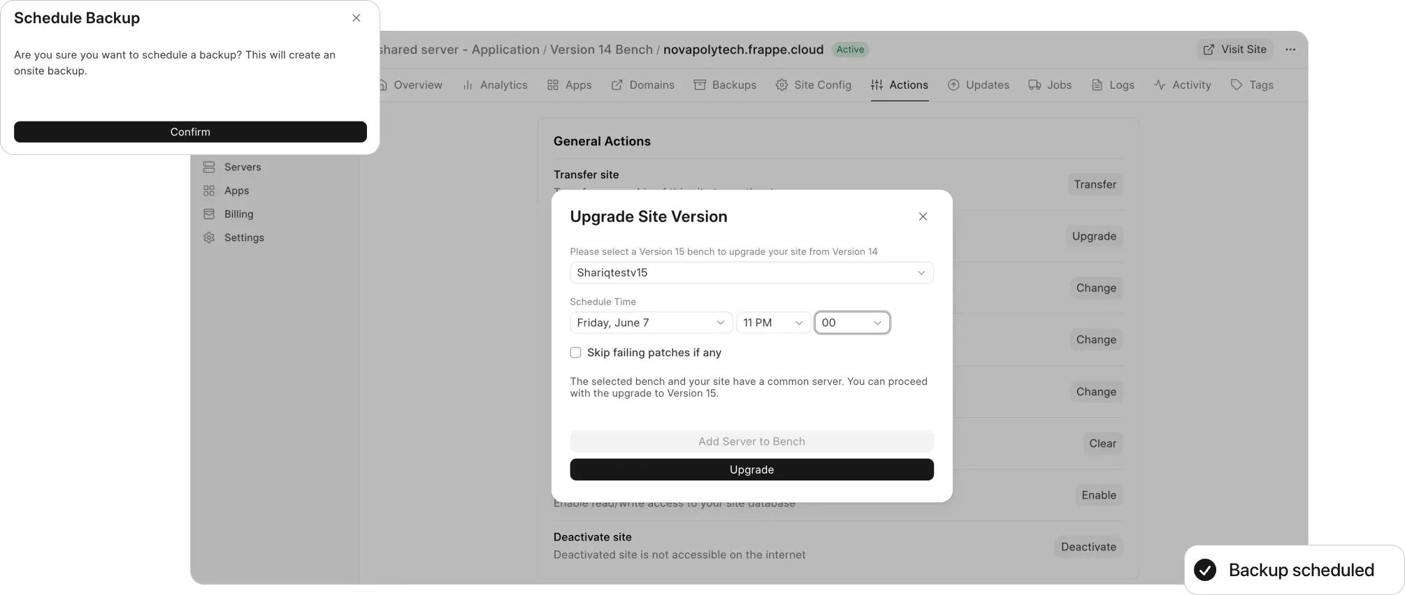 Trigger On-Demand and Scheduled Backups