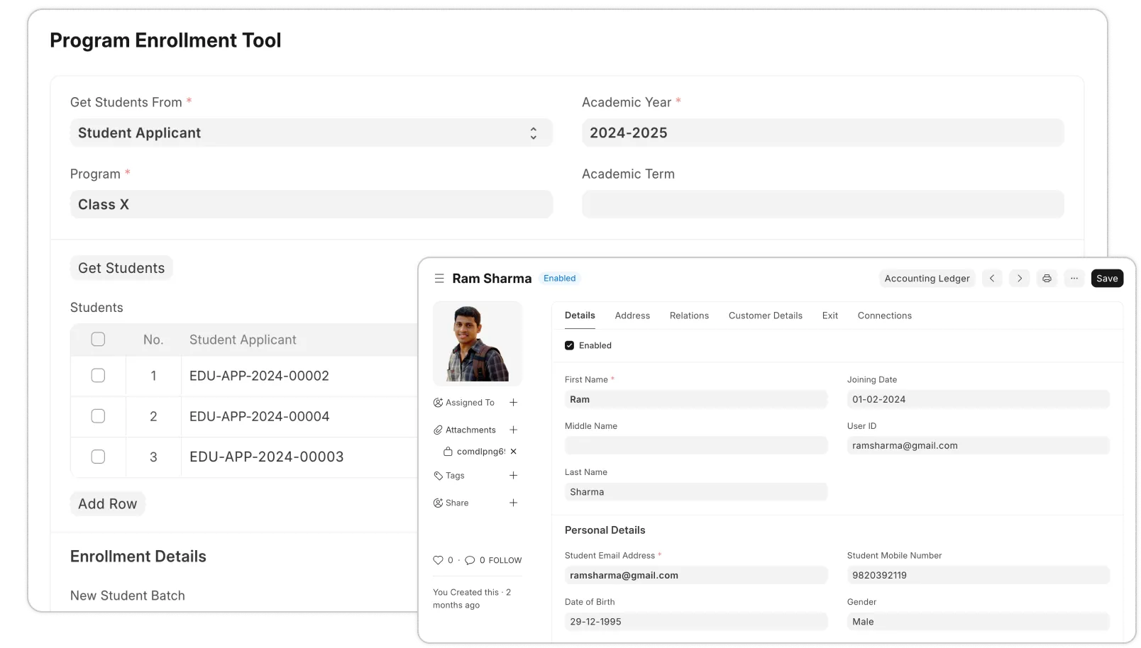 Effortless student and course management