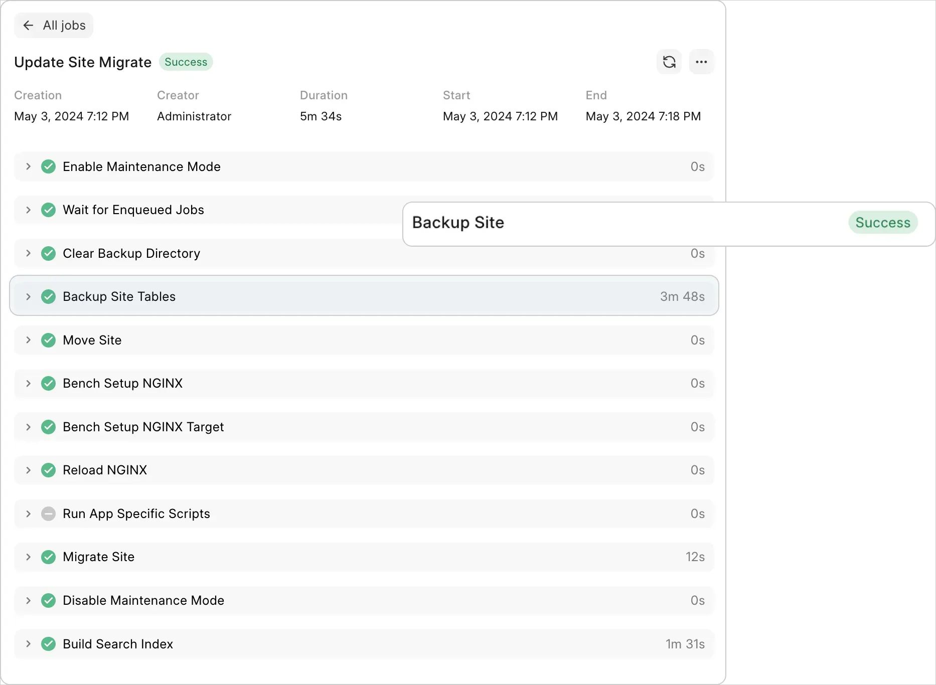 Automated Backup for Failover Management