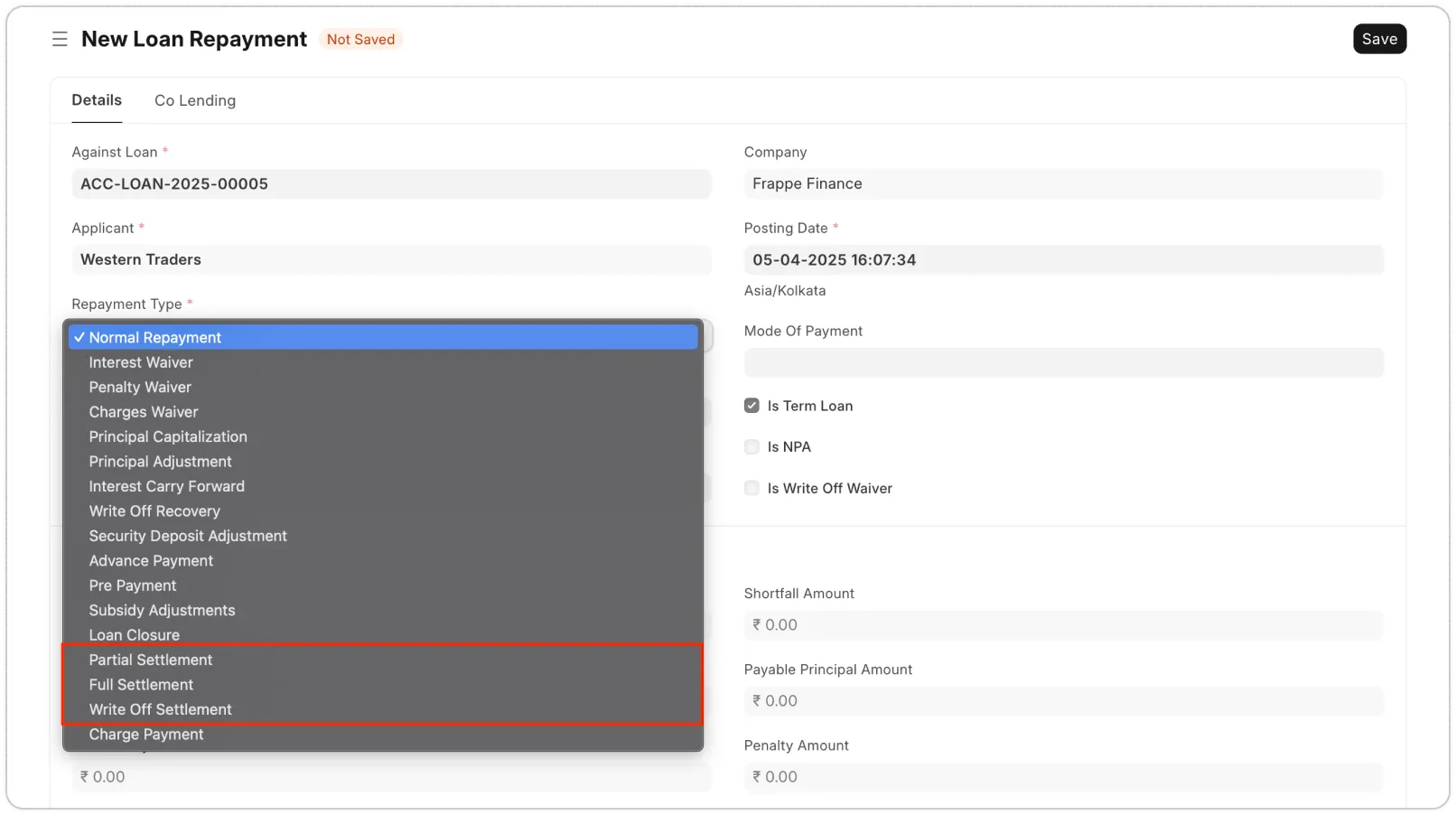 Manage Settlements and Write-offs