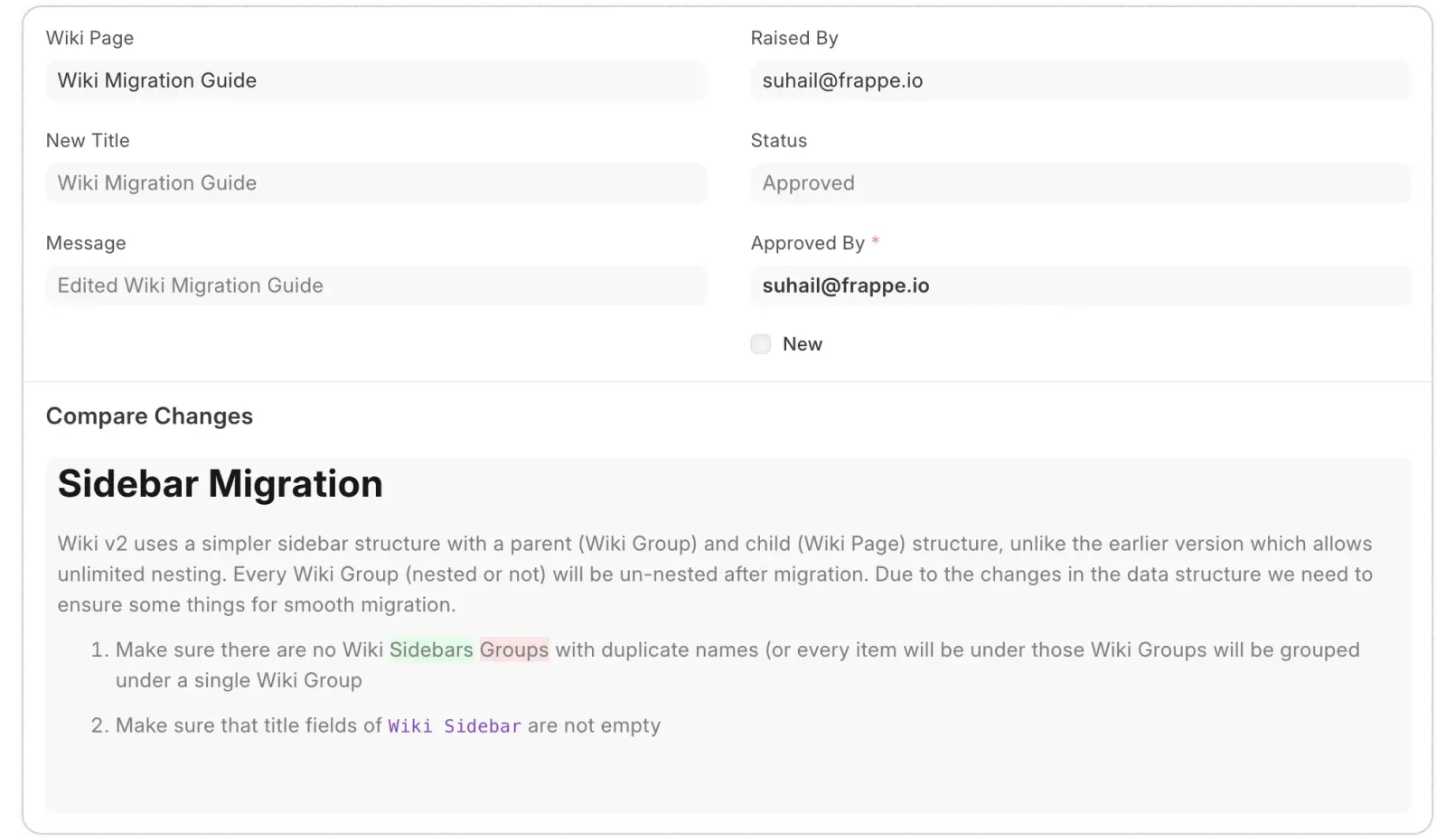 Manage Contributions with Approval Flow