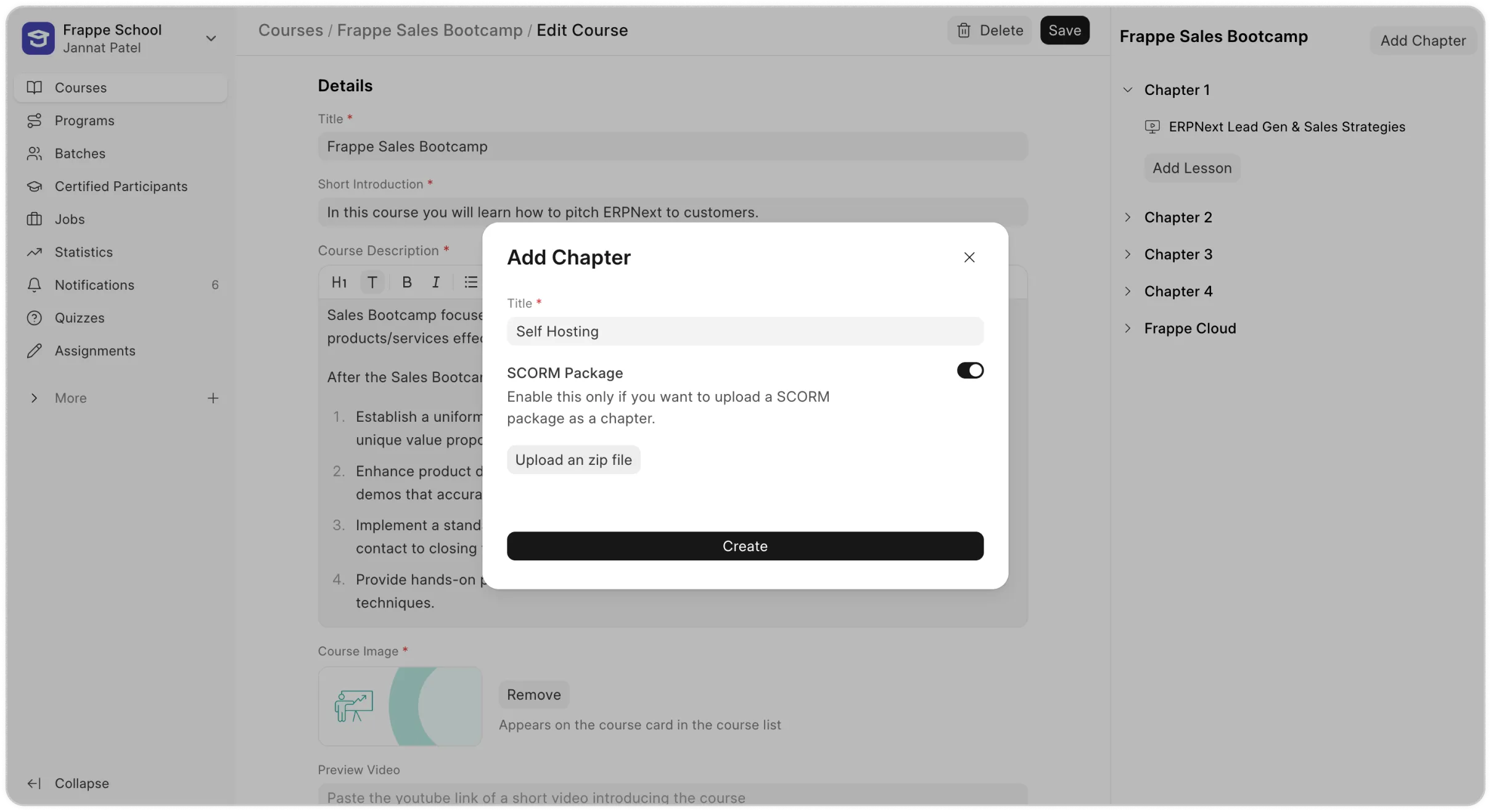 Upload SCORM Packages