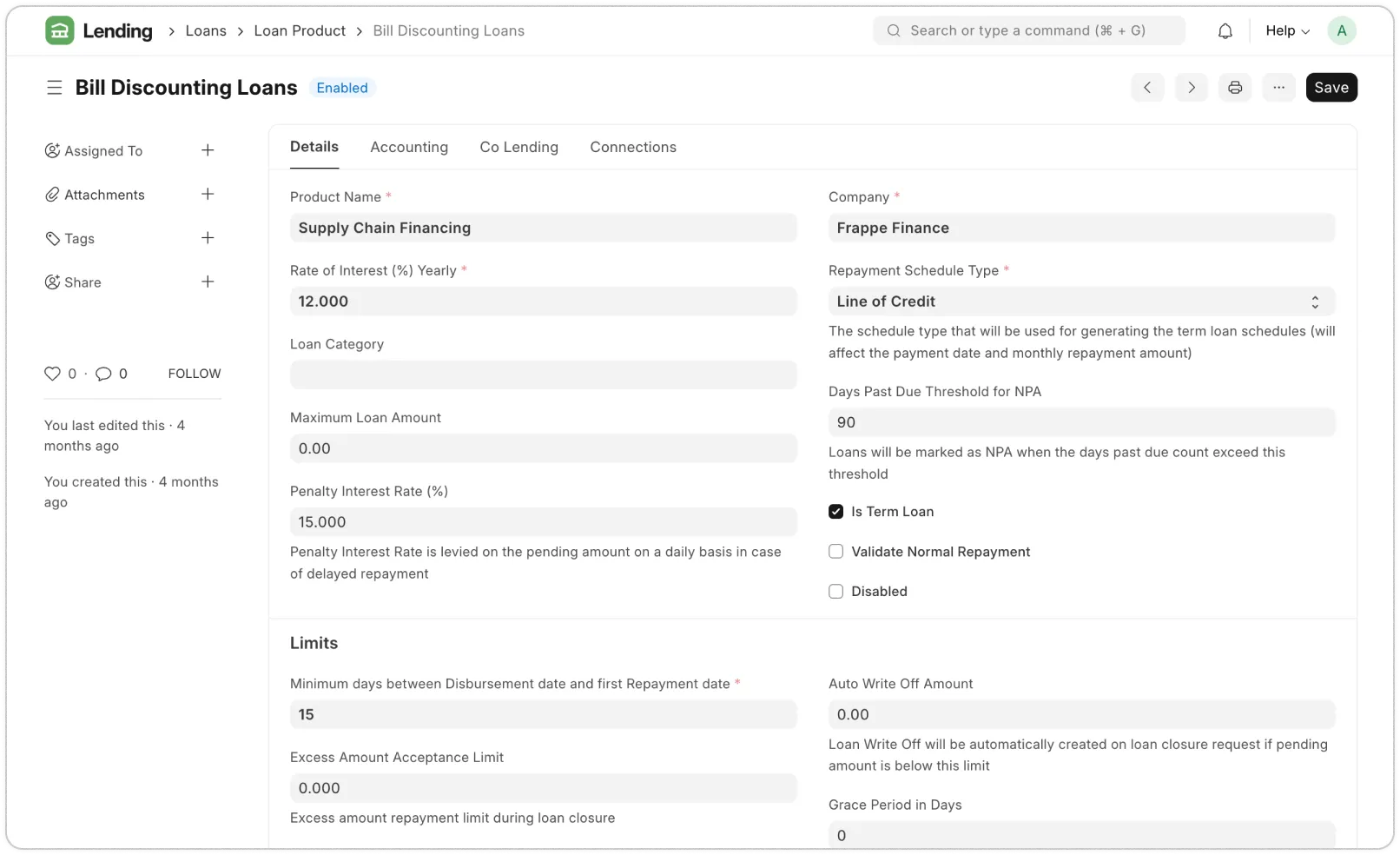 Define Loan Properties