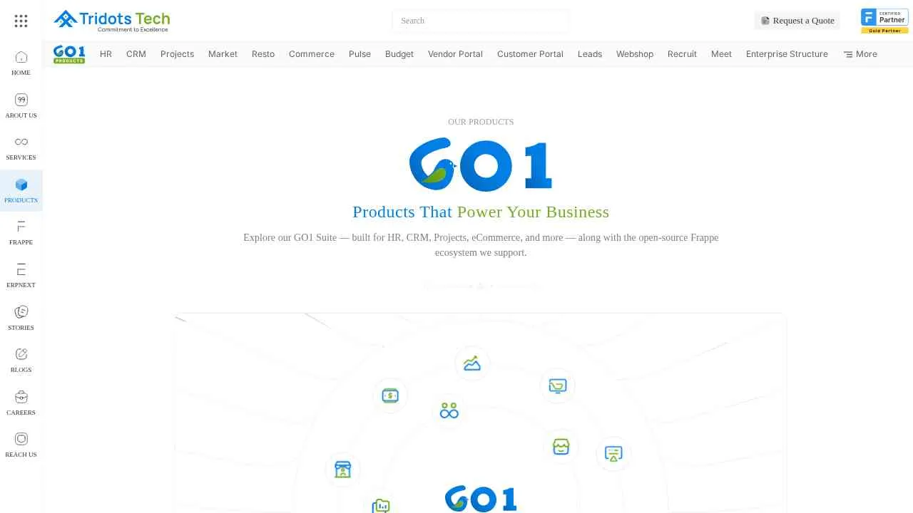 ERPNext Product Suite by Tridots Tech | HR, CRM, POS & E-Commerce Solutions