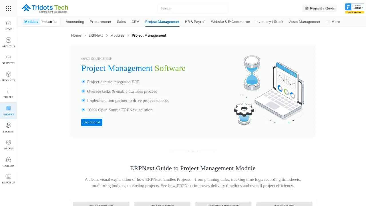 ERPNext Project Management Software Development in Chennai, India