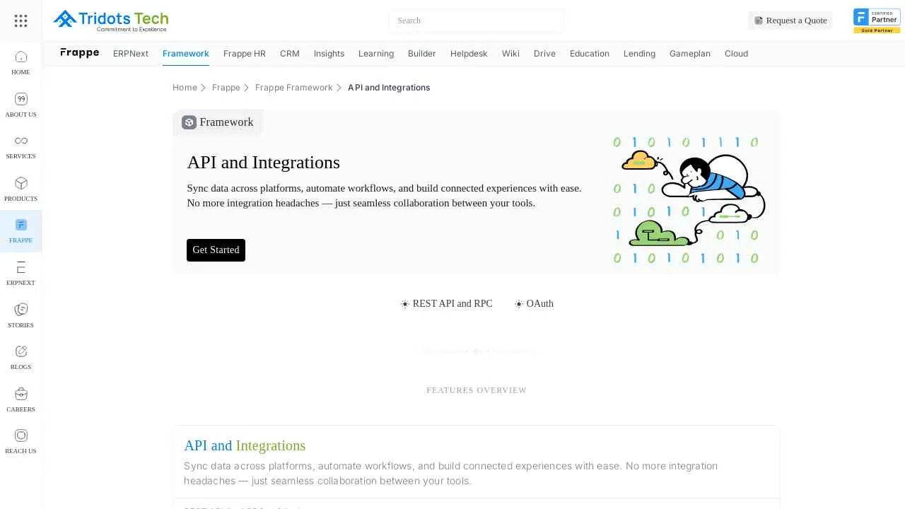 Frappe API Integrations – Connect Apps & Services | Tridots Tech